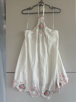 Free People Crochet Gardens Mini Dress size Large thumbnail 3