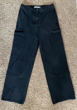 Adika Wide Leg Black Jeans thumbnail 1
