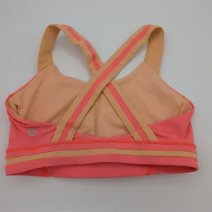 Lululemon‎ Rack Pack Sports Bra Pink Orange Colorblock Cross Back Womens Size 6 thumbnail 2