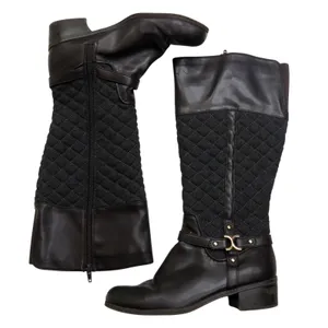 Charter Club Helenn Riding Boots Wool Quilted Brown Leather Mid Calf Boots 8 thumbnail 2