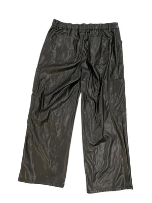 No Boundaries wide-leg faux leather cargo pants thumbnail 2
