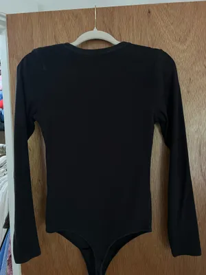 Abercrombie and fitch ribbed black bodysuit thumbnail 2