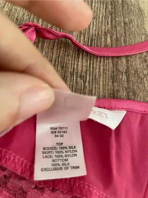 Victoria's Secret Vintage Hot Pink Silk Teddy Size Large thumbnail 3