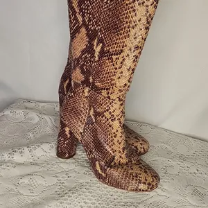 INC International Concepts Tyliee Embossed Snakeskin Over Thigh High Boots 5.5 thumbnail 4