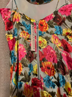 Christina Floral Mint High Low Just Bloom Silk Blend Dress thumbnail 5