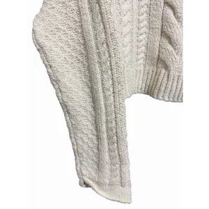Anthropologie Pilcro Crop‎ Rolled Neck Cable Knit Sweater Ivory Women's Size Sm thumbnail 7