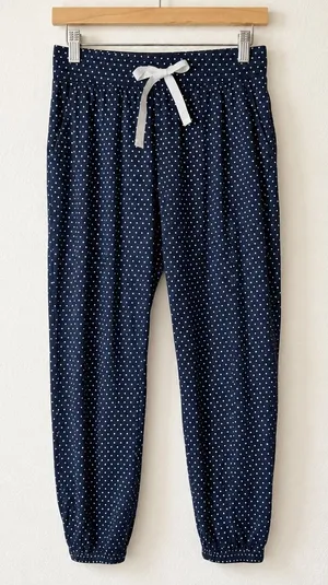 Gap Love by Gap Pajama Pants Women Small Navy Blue Polka Dot Loungewear Joggers thumbnail 1