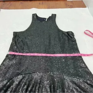 Free People blue sequin liquid shine mini dress M concert cocktail party thumbnail 14