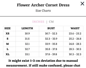 NEW LaceMade Flower Archer Corset Dress Size L thumbnail 10