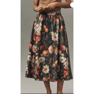 ANTHROPOLOGIE MAEVE THE JACIE FAUX-LEATHER PRINTED MAXI SKIRT Sz XXS NEW Boho thumbnail 2