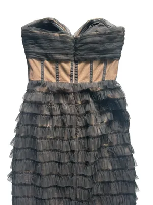 Dress the Population Grace Dress Mermaid Gown Black Nude Size S Black Tie Formal thumbnail 9