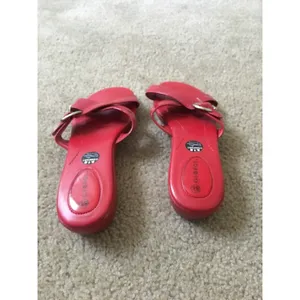George Women's Red Slides Sandals Slip On Slides Shoes Size 8.5 thumbnail 5