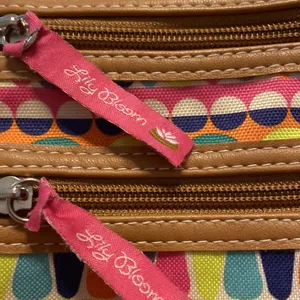 Lily Bloom Crossbody bag adjustable smaller size no rips and very colorful thumbnail 7