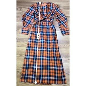 STAUD Crosshill Gingham Midi Dress Open Back Summer Dress Size Small thumbnail 5