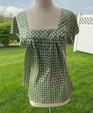 Banana Republic Square Neck Silk Blouse thumbnail 1