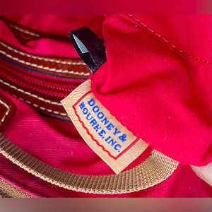Dooney & Bourke Purse Orange Logo Canvas Monogram Hobo Bag thumbnail 11