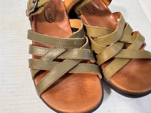 Chacos Green Leather Strappy Outdoorsy Sandals Womens 7 Comfort Hiking thumbnail 10