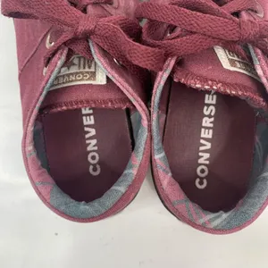 Converse 9 Chuck Taylor All Star Madison Burgundy Plaid Low Top Sneakers 561739F thumbnail 9