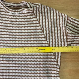 Source Unknown New Tan Brown Soft Knit 3/4 Sleeve Sweater Top M thumbnail 6