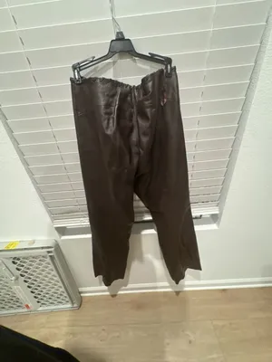 Vintage Brown Leather Pants Brown Leather Size 14 thumbnail 11