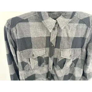 Aritzia Wilfred Free Black Gray Plaid Shirt Dress Long Sleeve Size S thumbnail 5
