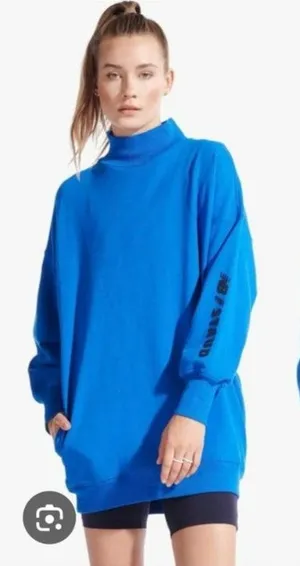 New Balance x Staud Blue Mock Neck Sweatshirt‎ Size: S thumbnail 1