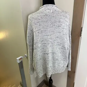 Jack by BB Dakota Grey Speckled Sweater Mock Crewneck Knit‎ Neutral Capsule L thumbnail 4