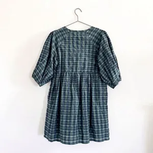MADEWELL Marianna Puff-Sleeve Mini Dress in Plaid NI640 Size S thumbnail 4