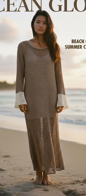 Zara Crochet Maxi Dress with Slip Size S thumbnail 1