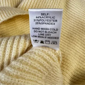 Ivory Cream Oversized Cropped Slouchy Sweater Mock Funnel Neck NEW Large thumbnail 8