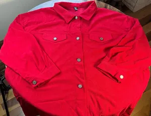 SheIn Curve | ladies plus size corduroy shacket. Size: 4XL thumbnail 3