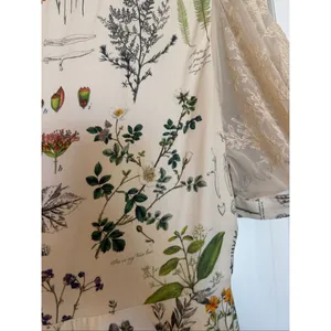 Anthropologie Gesha Designs Donna floral puff sleeve lace midi dress small thumbnail 9