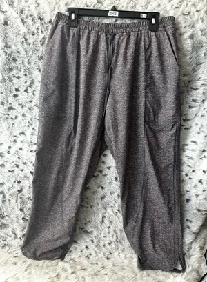 1045. Lululemon Final Play Crop 23" pants in Heather Lux Multi Black. Sz 12 thumbnail 1