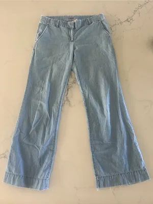 J Crew City Fit Low Rise Light Blue Women's Wide Leg Jeans Size 6 thumbnail 1