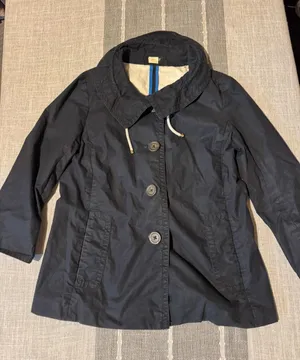 J Crew Navy Blue Cotton Waxed Look Utility Jacket Womens Size 6 thumbnail 1