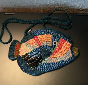 Maui by design tropical Sequin Fish Mini Crossbody Bag in Multicolor thumbnail 1