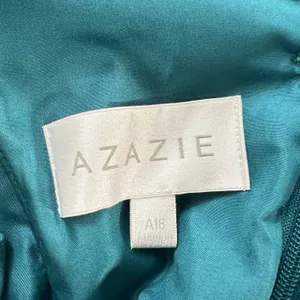 Azazie Bonnie Bridesmaid‎ Dress Peacock Blue Chiffon Halter Maxi Formal Gown thumbnail 5