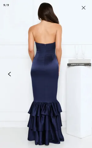 Hello Molly deep ocean strapless maxi dress thumbnail 4