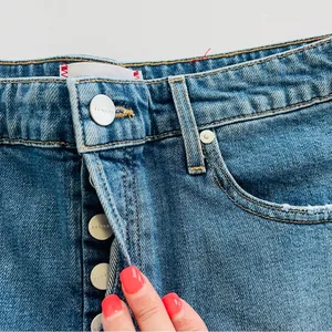 Sundry Blue Jean Shorts with Distressed Embroidered Star Accents Size 29 thumbnail 4