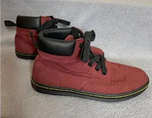 Dr. Martens Maelly Chelsea Boots Maroon Padded Collar Weatherproof Size 8 thumbnail 1
