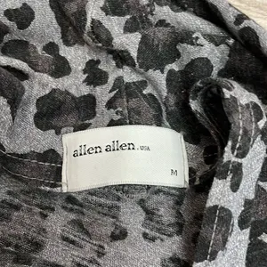 Allen Allen Gray, Black & Purple Leopard Print Open Front Cardigan Size Medium thumbnail 8