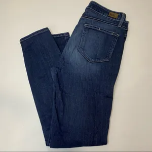 Paige Hoxton Ankle Ultra Skinny Jeans in Dark Wash thumbnail 5