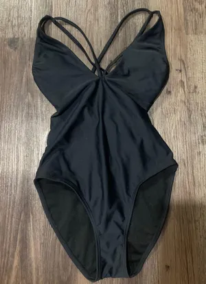 Strappy One Piece Black thumbnail 1