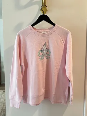 DISNEY Cinderella Castle Pullover Sweatshirt Walt Disney World in Pink Large NWT thumbnail 3