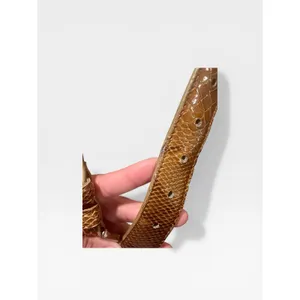American Vintage Vintage Genuine Snakeskin Leather Belt Brown Python S/M 29–33” thumbnail 8