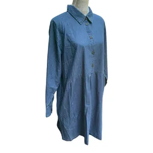 Nine West Brentwood Denim Shirt Dress XXL NWT Cotton Pockets Casual Chambray thumbnail 4