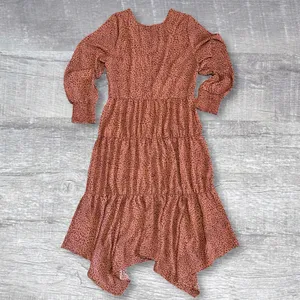 Mikarose NEW Sierra Modest Ditsy Print Maxi Dress Womens L Handkerchief Hem Boho thumbnail 5