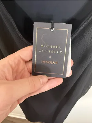 NWT Michael Costello X Revolve Nolan Maxi Dress Black Small thumbnail 8