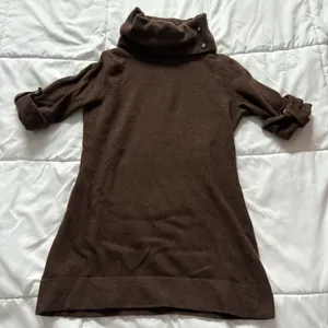 Vintage 80s 90s‎ Womens Size Medium Brown Wool Knit Sweater Holiday Fall Autumn thumbnail 1