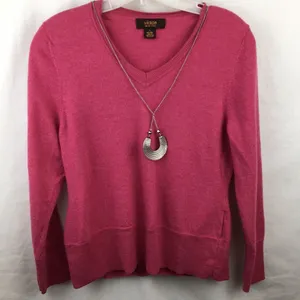 Victor Alfaro 100% Wool Pink Vintage Long Sleeve Sweater L thumbnail 4